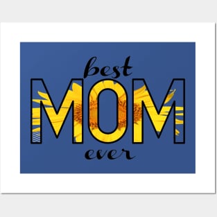 Blessed mom yellow sunflower Posters and Art